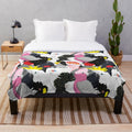 Cockatoo plush blanket with vibrant bird artwork