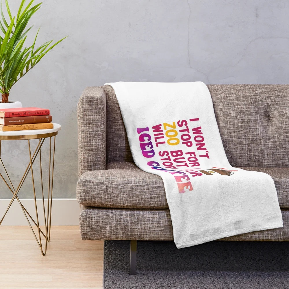 Iced coffee plush blanket for coffee lovers