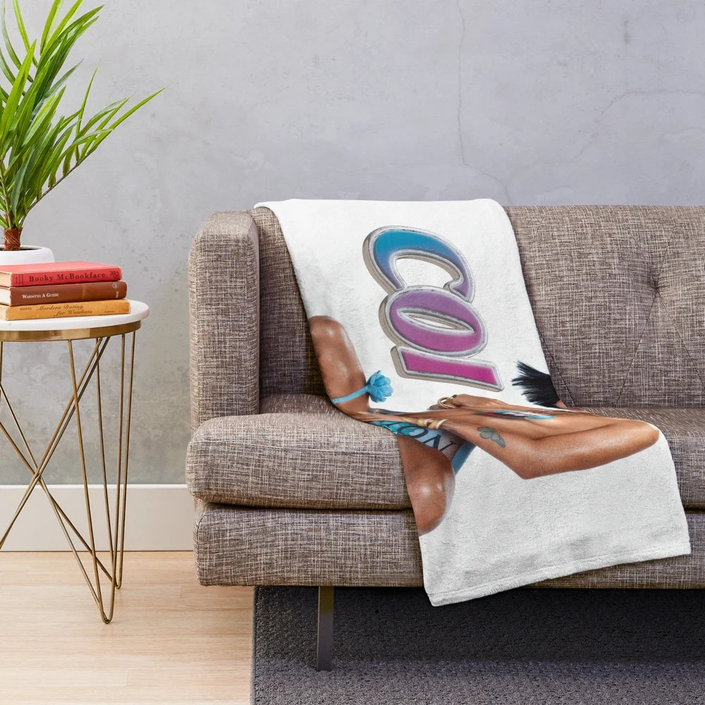Coi Leray Plush Blanket Featuring Trendsetter Album Cover Artwork