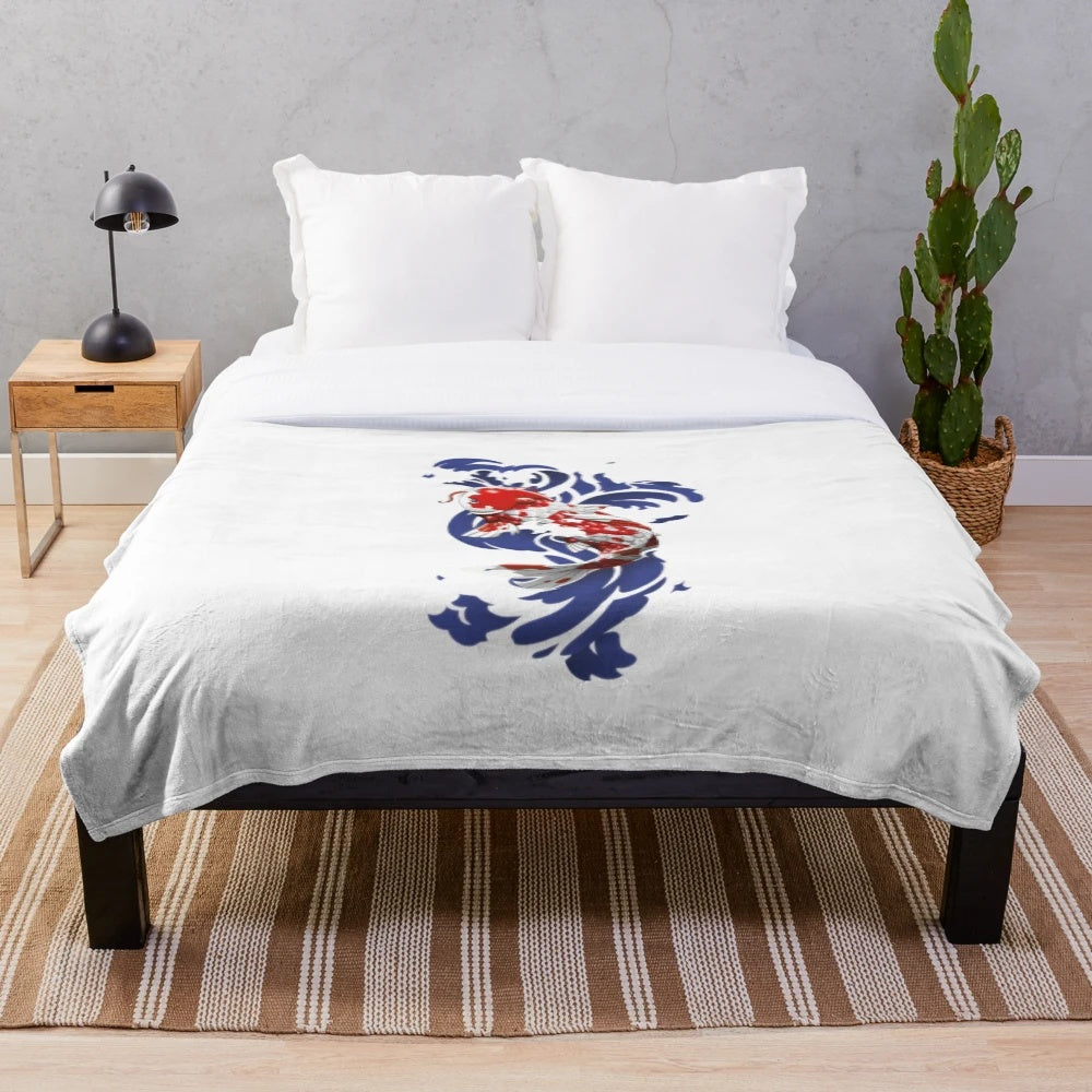 Coifish inspired plush blanket with Yakuza gaming elements