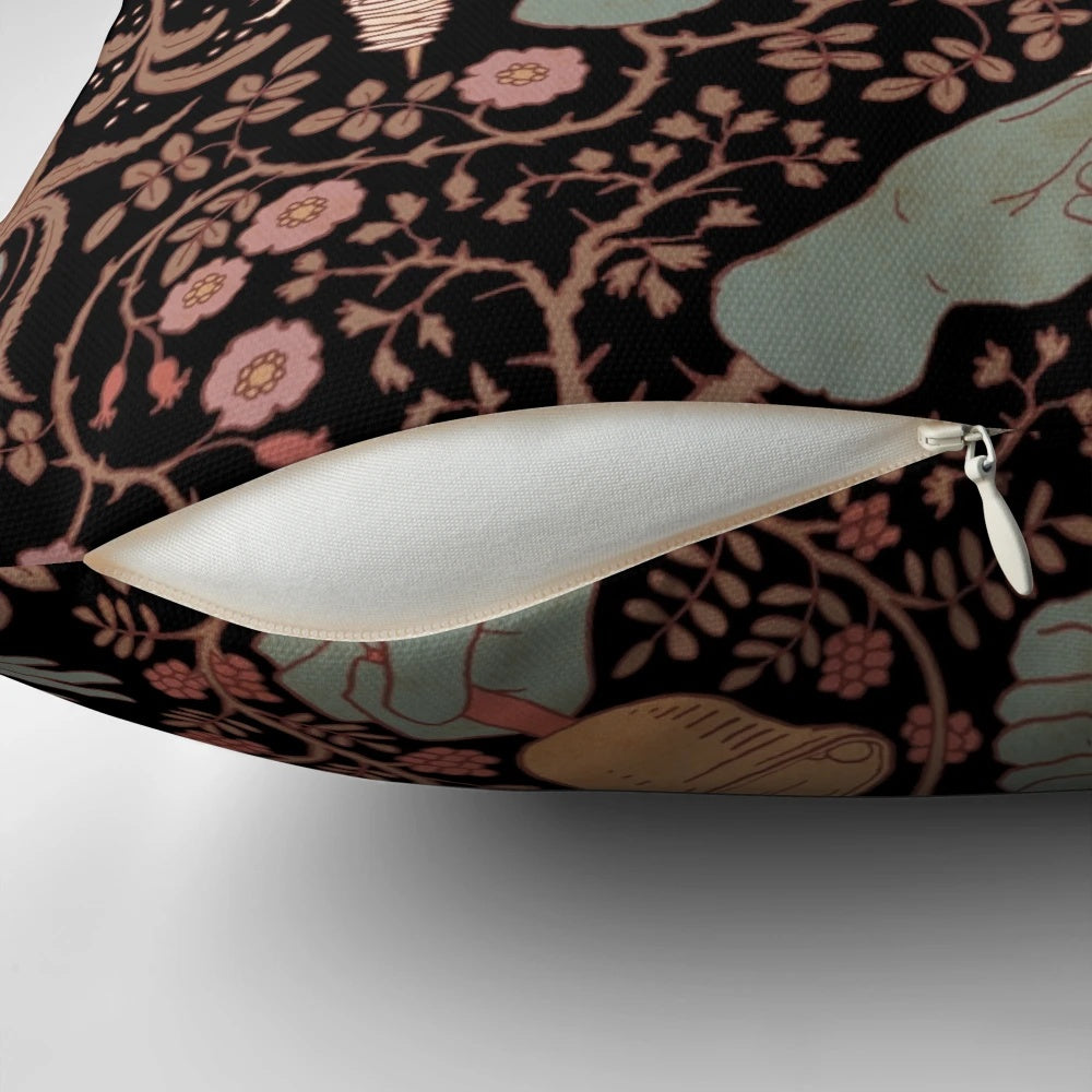 Cold, enchanted hands printed on a soft, cozy pillow for a spooky, fairytale-inspired home décor.