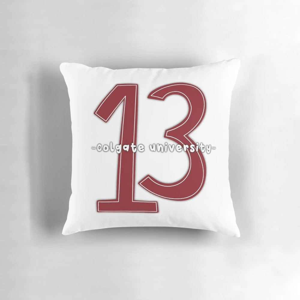 Colgate University 13" Collegiate Pillow featuring the Colgate University logo