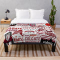 Collage design plush blanket for a cozy home