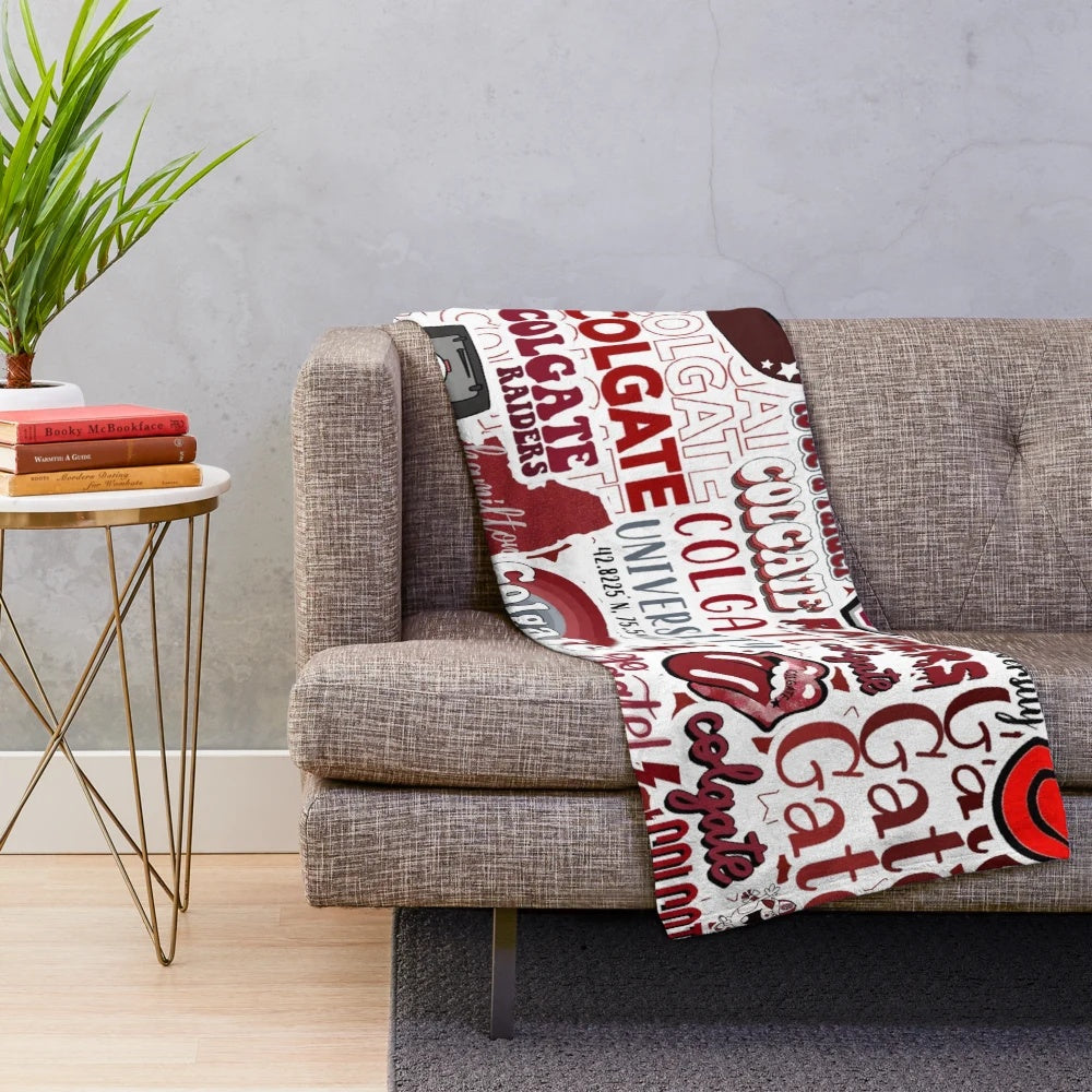 Collage design plush blanket for a cozy home