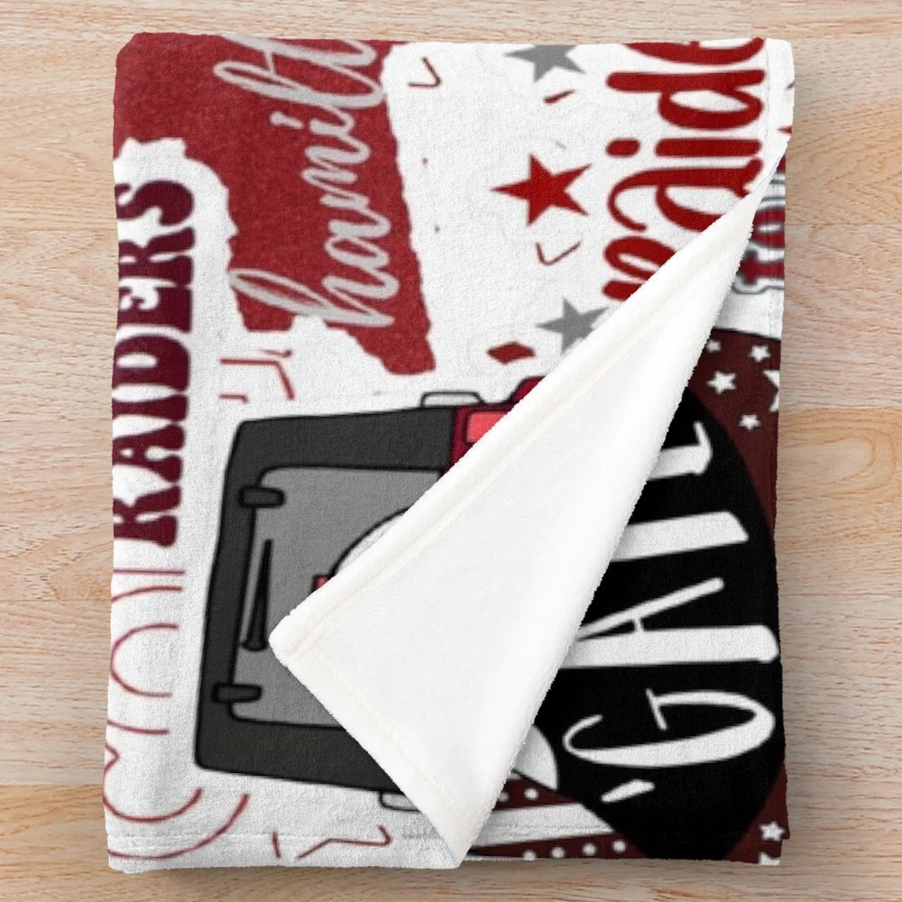Collage design plush blanket for a cozy home