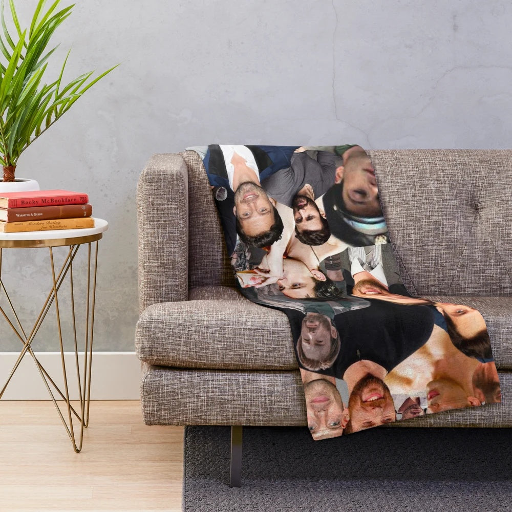 Collage-Inspired Chris Evans and Sebastian Stan Marvel Merch Plush Blanket