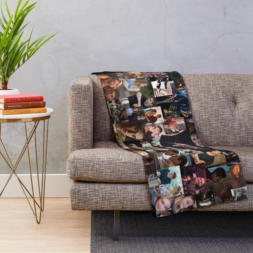 Collage-themed plush blanket inspired by the After movie series