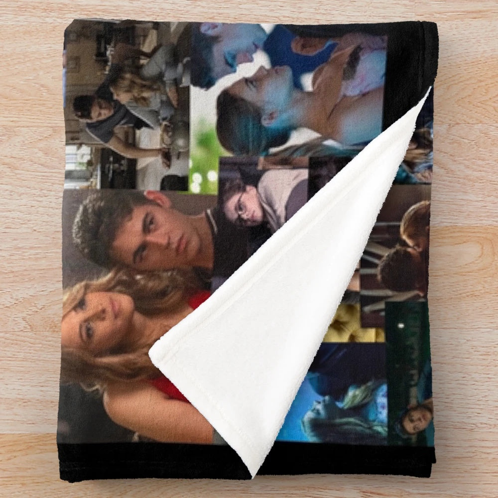 Collage-themed plush blanket inspired by the After movie series
