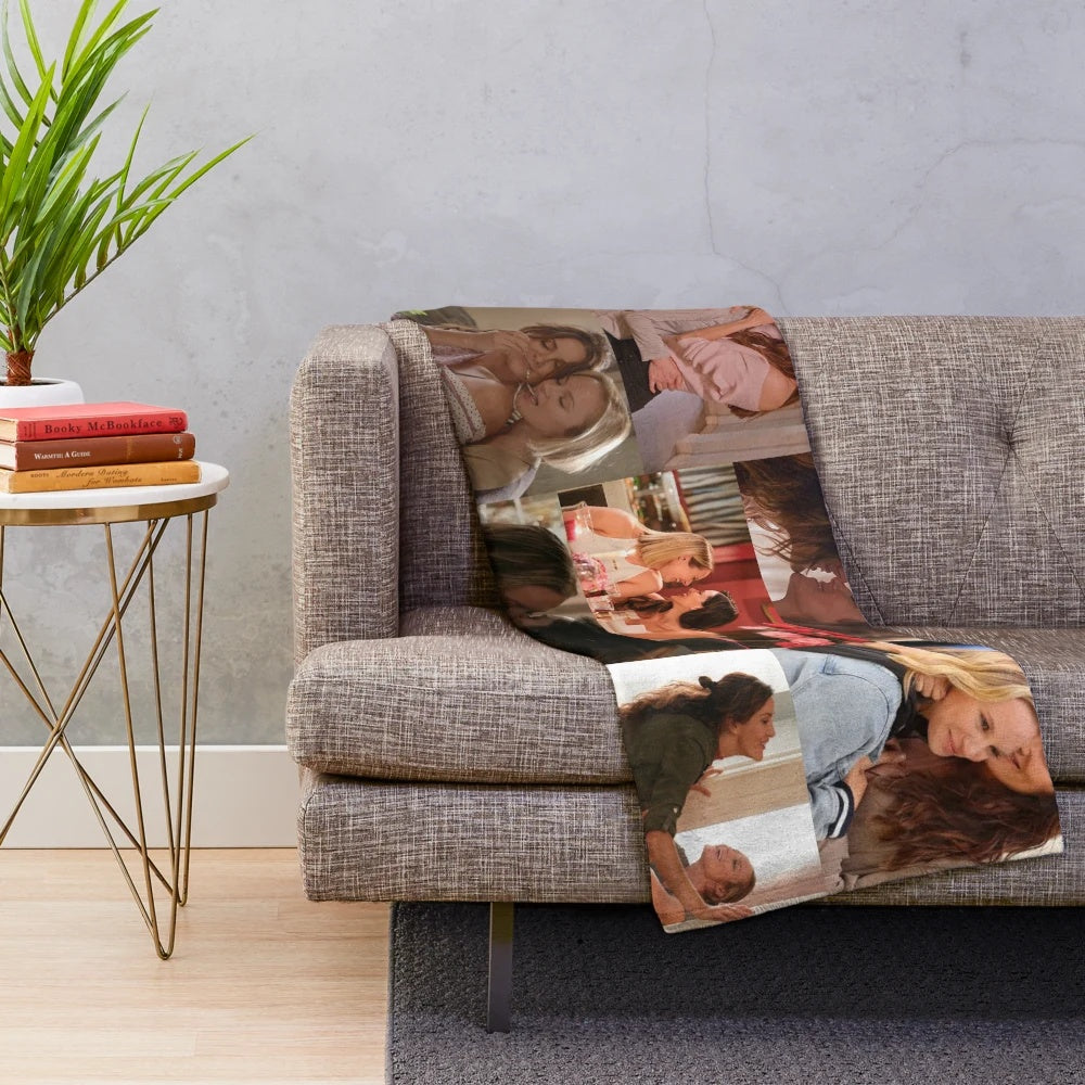 Collage-Inspired Plush Blanket with Artwork Inspired by Grey's Anatomy and Station 19