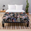 Collage-inspired plush blanket featuring an artistic design of actor Timothy Chalamet