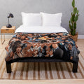Collage of action heroes plush blanket