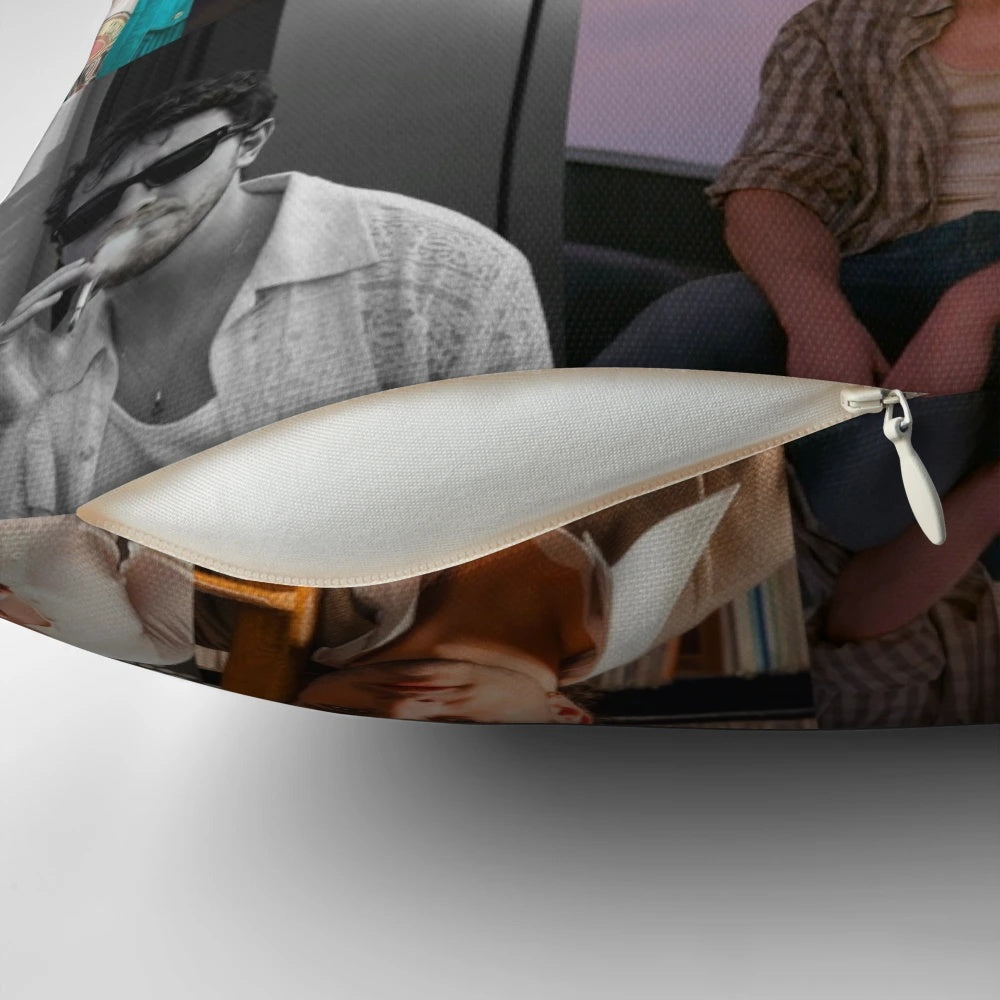 Collage pillow showcasing the talented Irish actor Paul Mescal from the hit TV show Normal People and the film Gladiator.