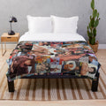 Collage plush blanket with David Hasselhoff's chest
