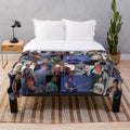 Plush blanket with a collage design featuring Charlie Gillespie as Luke from the TV show Julie and the Phantoms