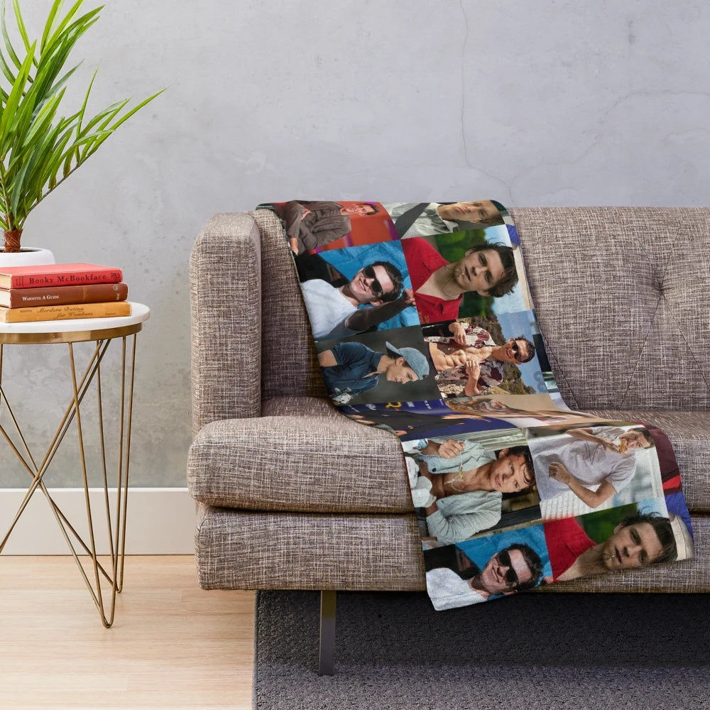 Collage Plush Throw Blanket with Images of Tom Holland, Chris Evans, Zendaya, and more