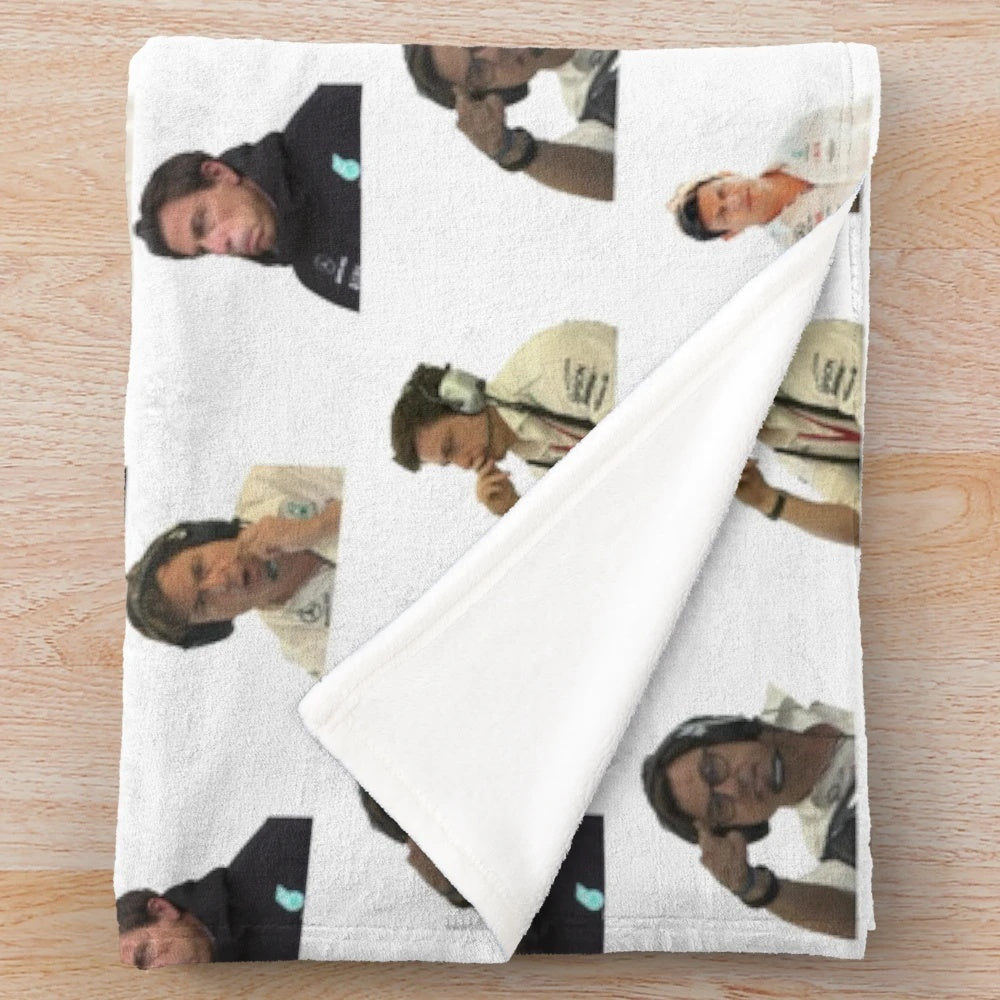 Toto Wolff Collage Plush Blanket for Formula One Fans