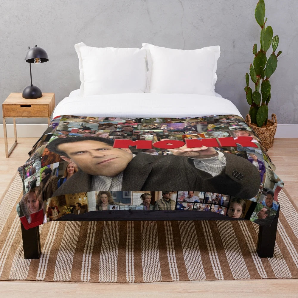 Adrian Monk Collage Plush Blanket