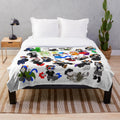 All the characters from Homestuck featured on a cozy plush blanket