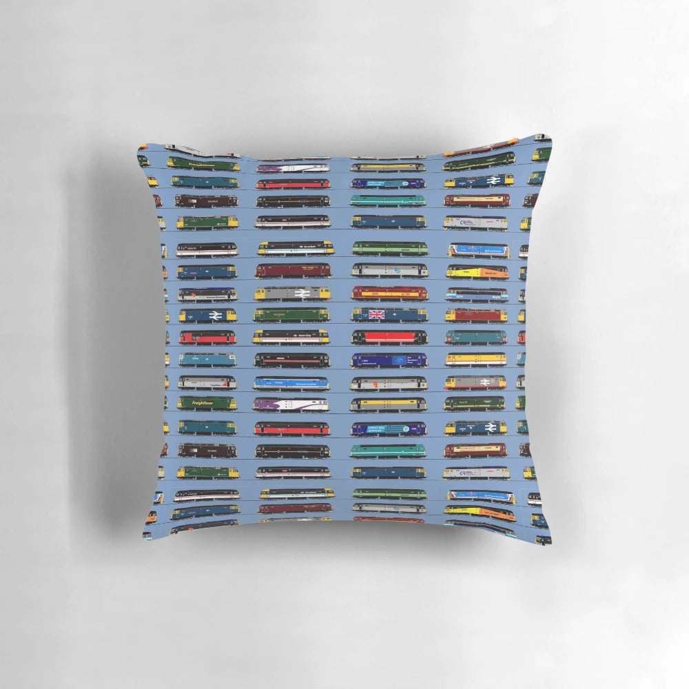 Realistic Class 47 diesel locomotive design pillow for model train enthusiasts