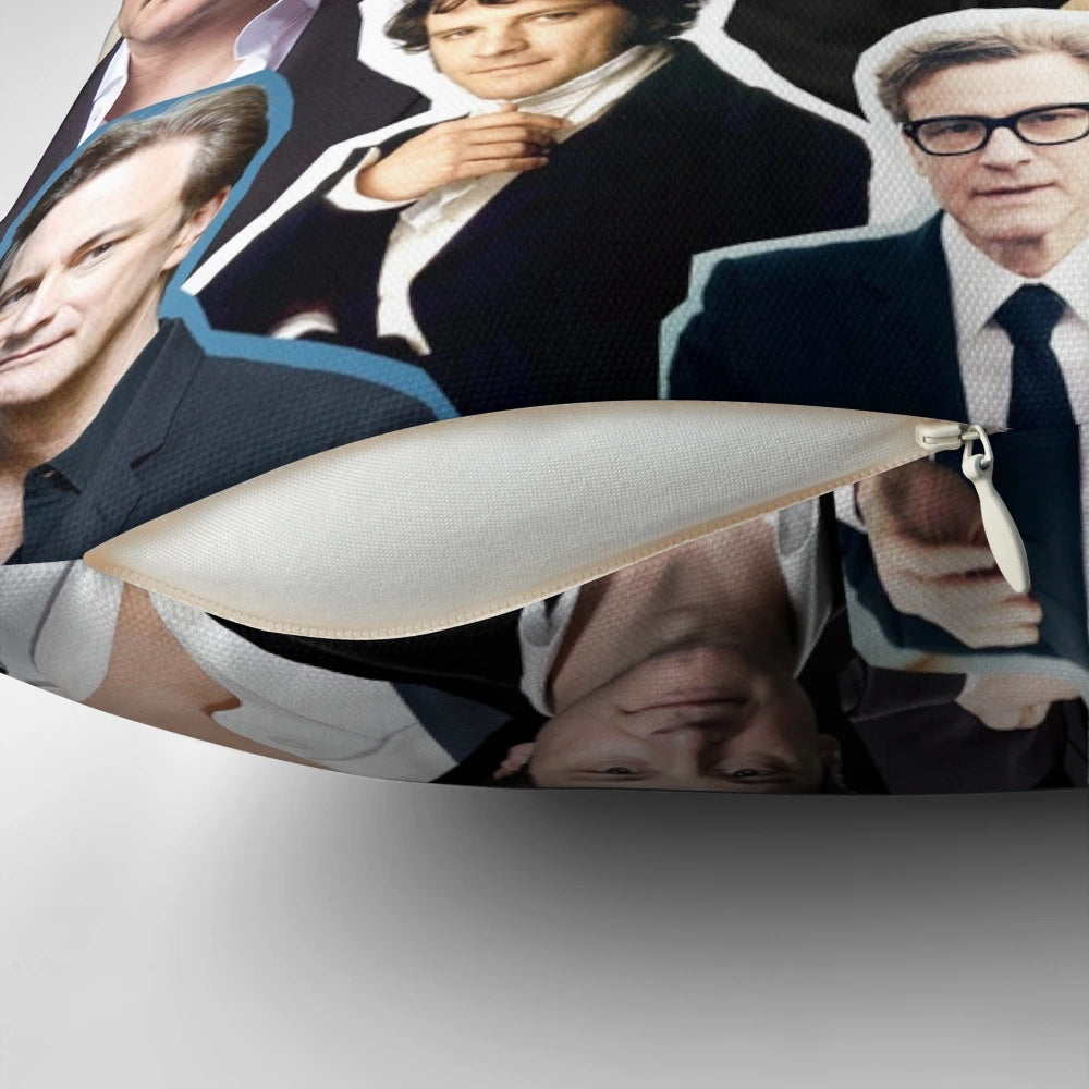 Decorative Pillow Featuring Portrait of Actor Colin Firth