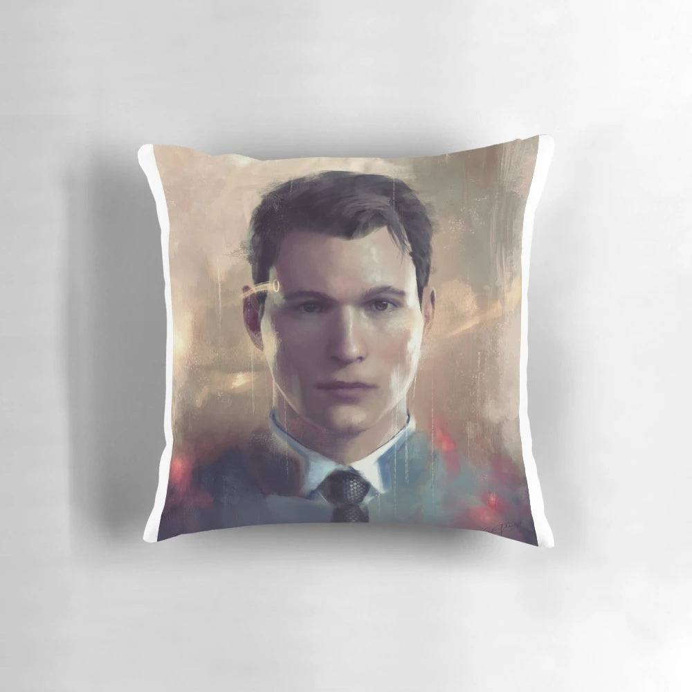 Plush Connor RK800 character pillow from the video game Detroit Become Human