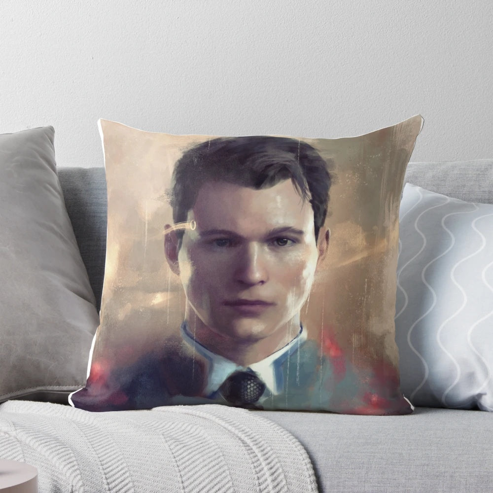 Plush Connor RK800 character pillow from the video game Detroit Become Human