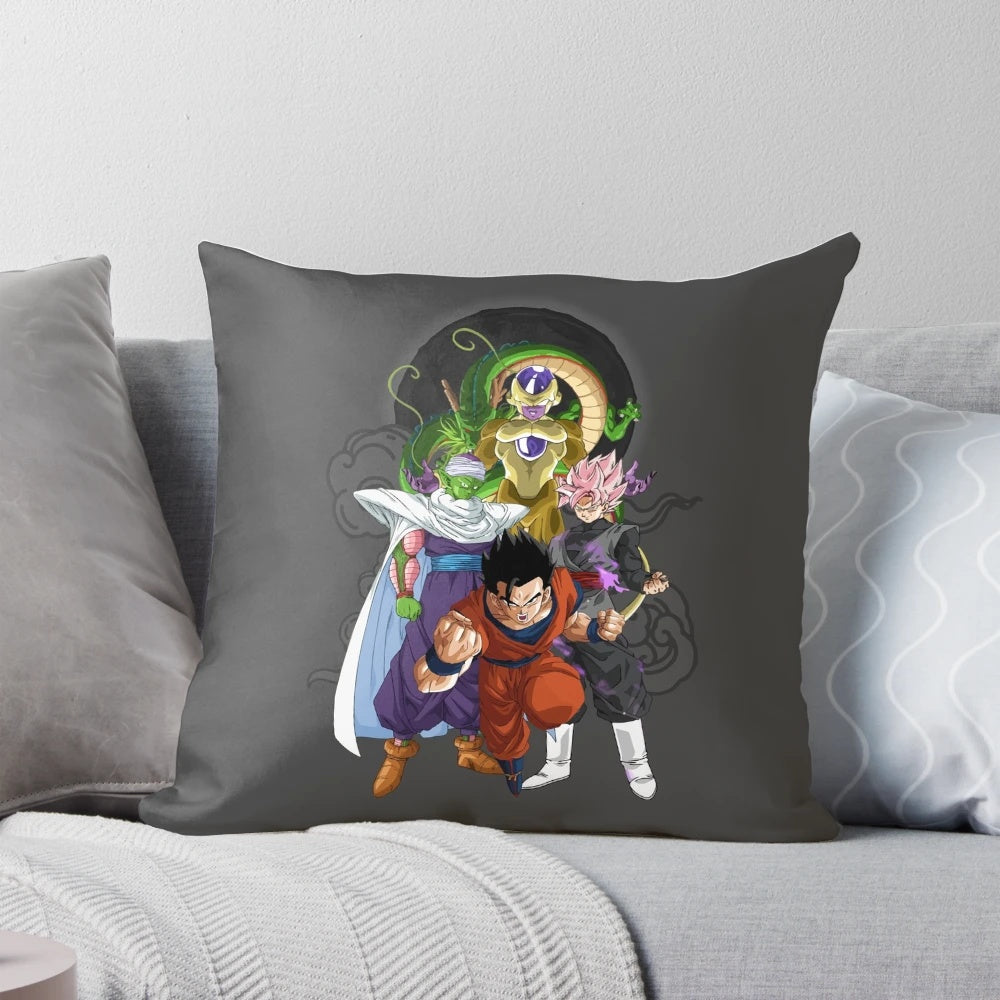 Soft and plush Dragon Ball Z themed pillow with iconic characters
