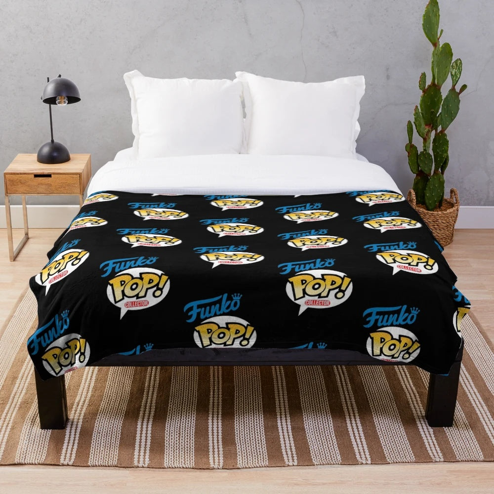 Funko Pop Collector Plush Blanket featuring pop culture figures