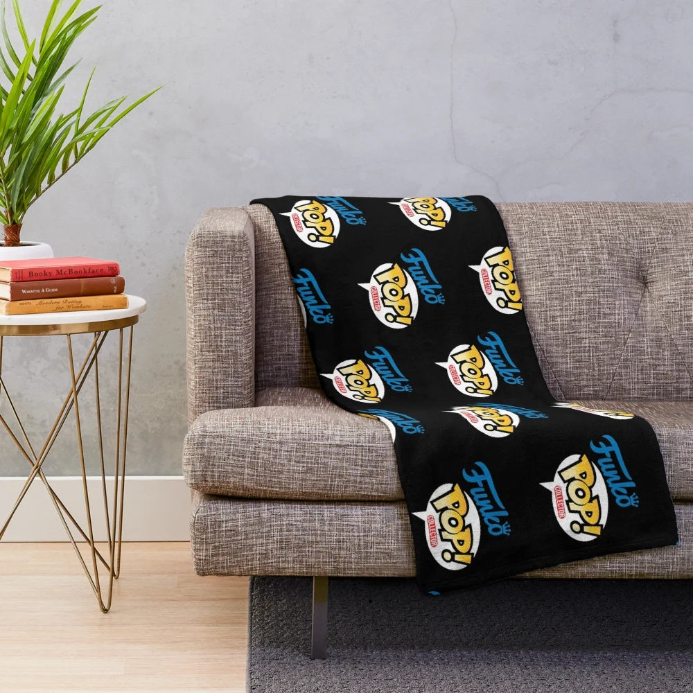 Funko Pop Collector Plush Blanket featuring pop culture figures