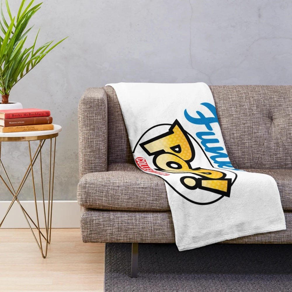Funko Pop-inspired plush blanket for Funko Pop collectors