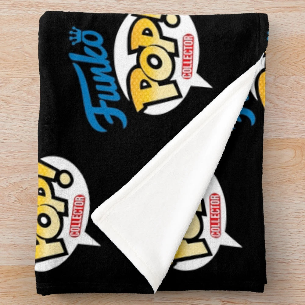Funko Pop Collector Plush Blanket featuring pop culture figures
