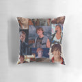 Colorful collage-style pillow featuring characters from the TV series Julie and the Phantoms