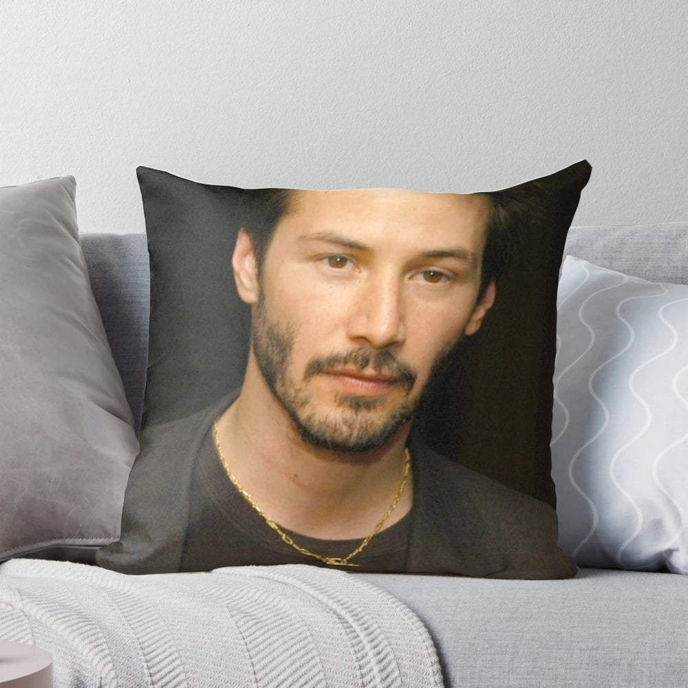 Keanu Reeves inspired decorative pillow