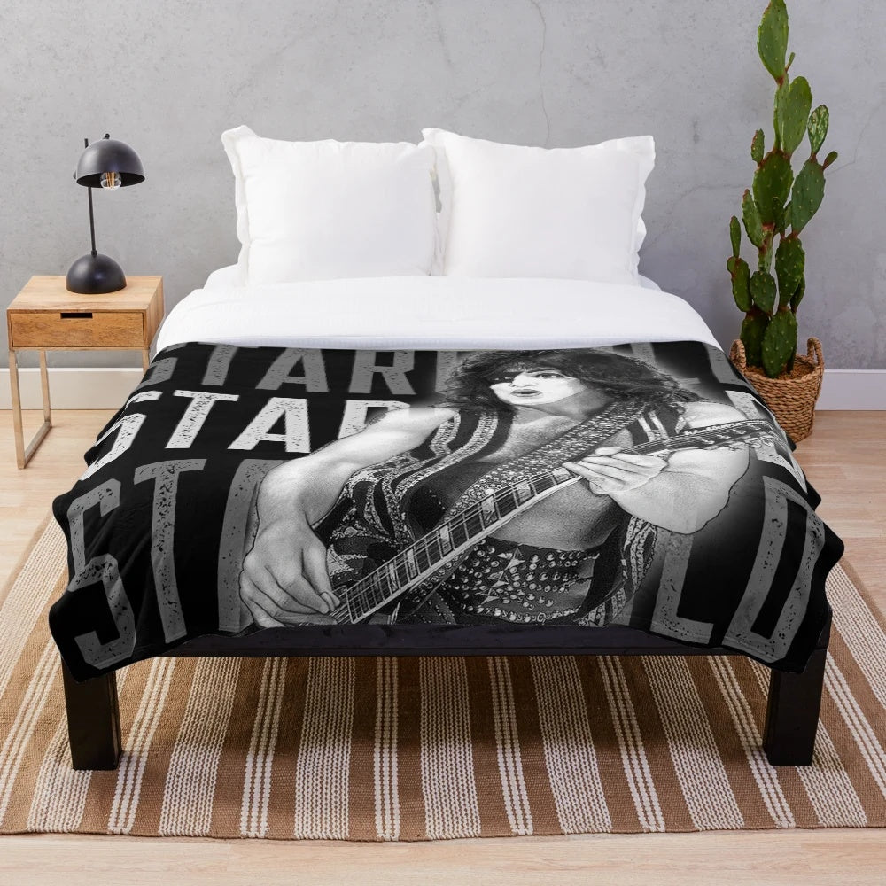 KISS Starchild Plush Blanket with the Iconic Band Imagery