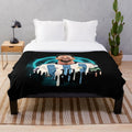Lionel Messi Plush Blanket with Soccer Player Illustration