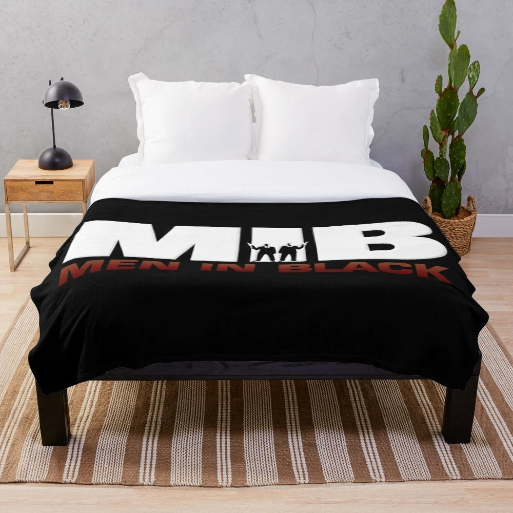 Men in Black Inspired Plush Blanket