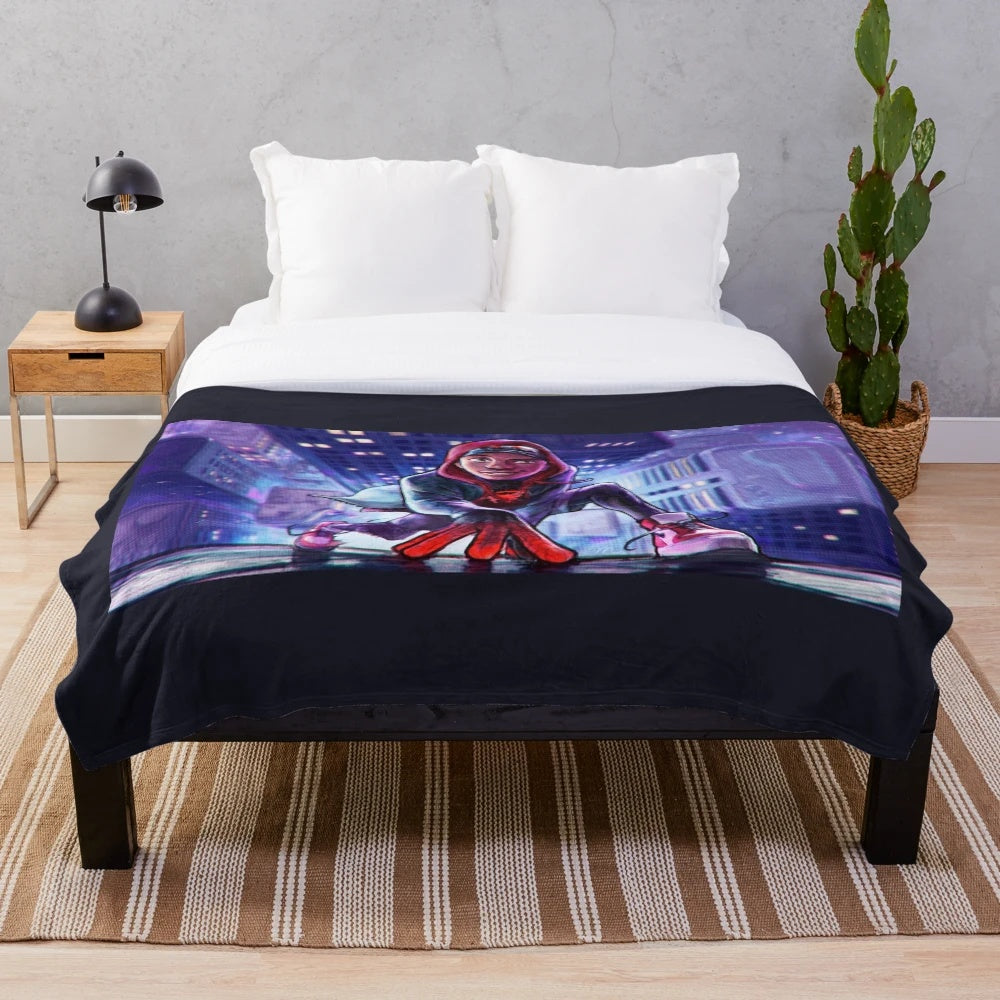 Miles Morales inspired plush blanket