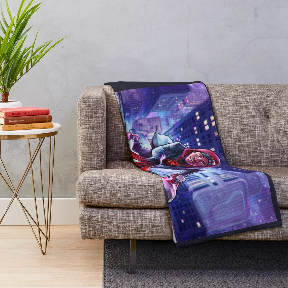 Miles Morales inspired plush blanket