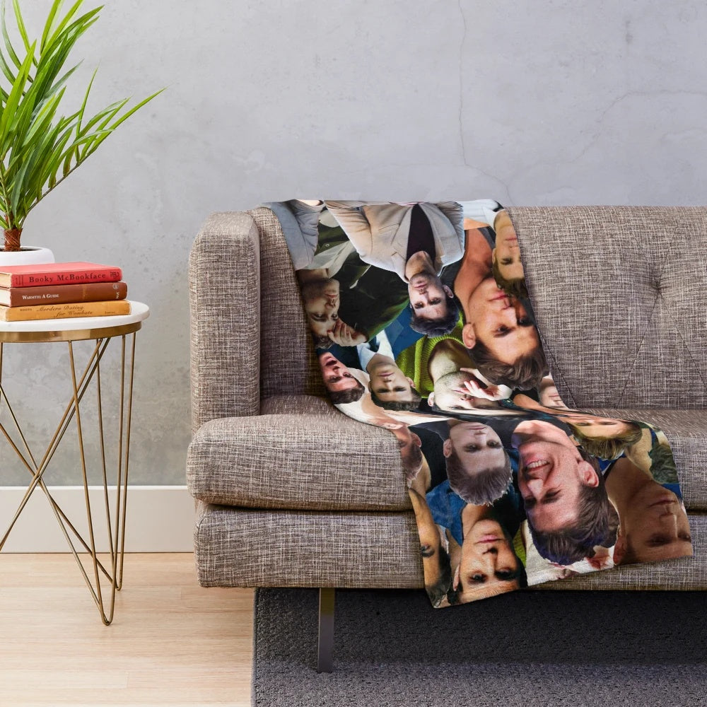 Paul Wesley Photo Collage Plush Blanket