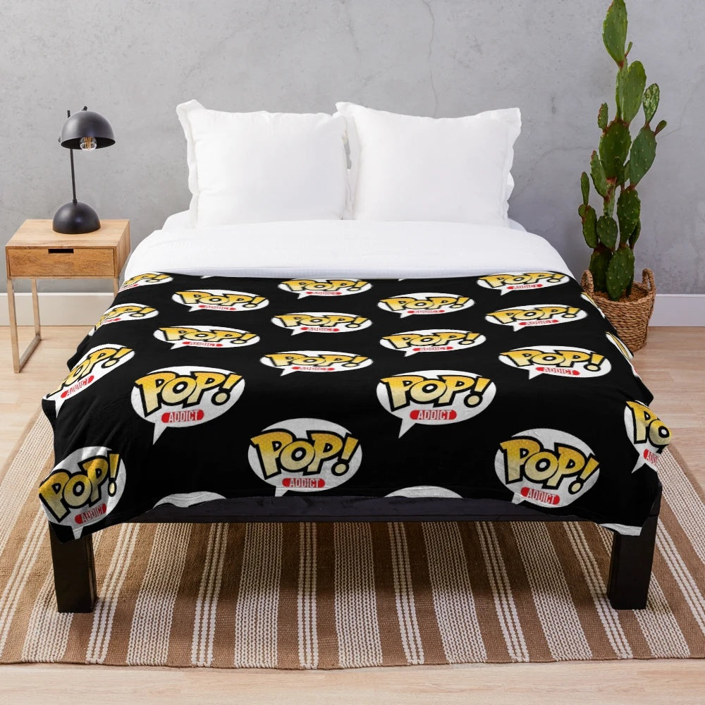 Collectible Pop! Addict Plush Blanket for Pop Figure and Vinyl Collectors