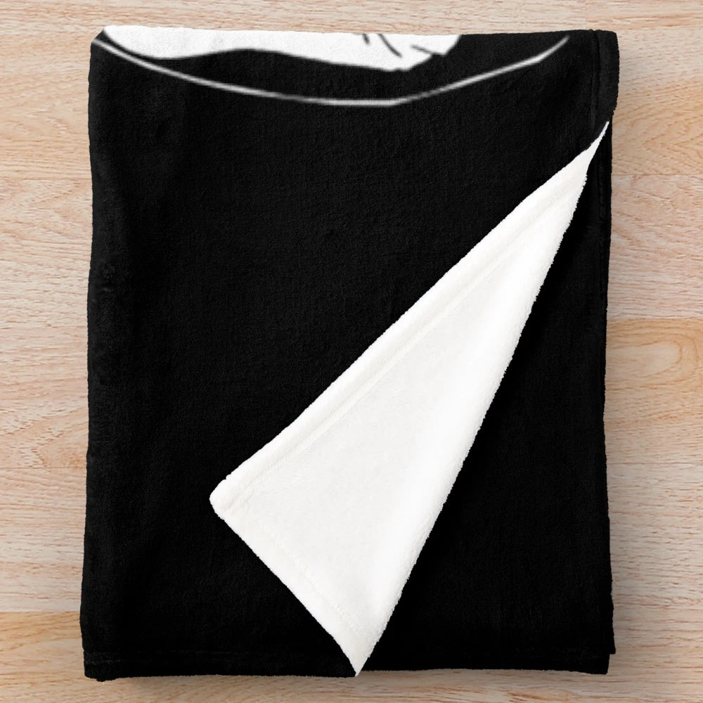 Plush blanket featuring the iconic skeleton mask and attire of La Parka, the legendary Mexican luchador.