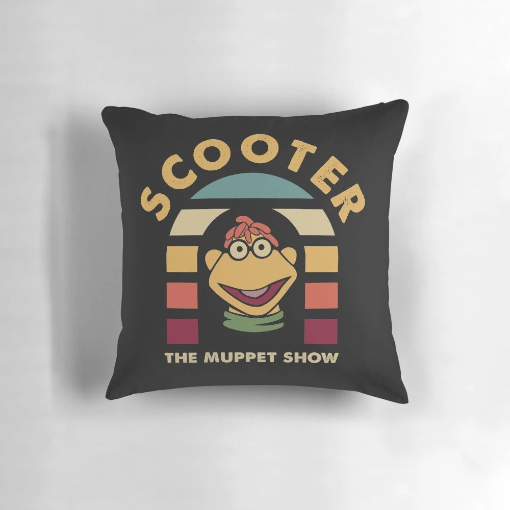 Handcrafted Scooter Muppet plush pillow, featuring the iconic Muppet Show character in a vintage, retro style.