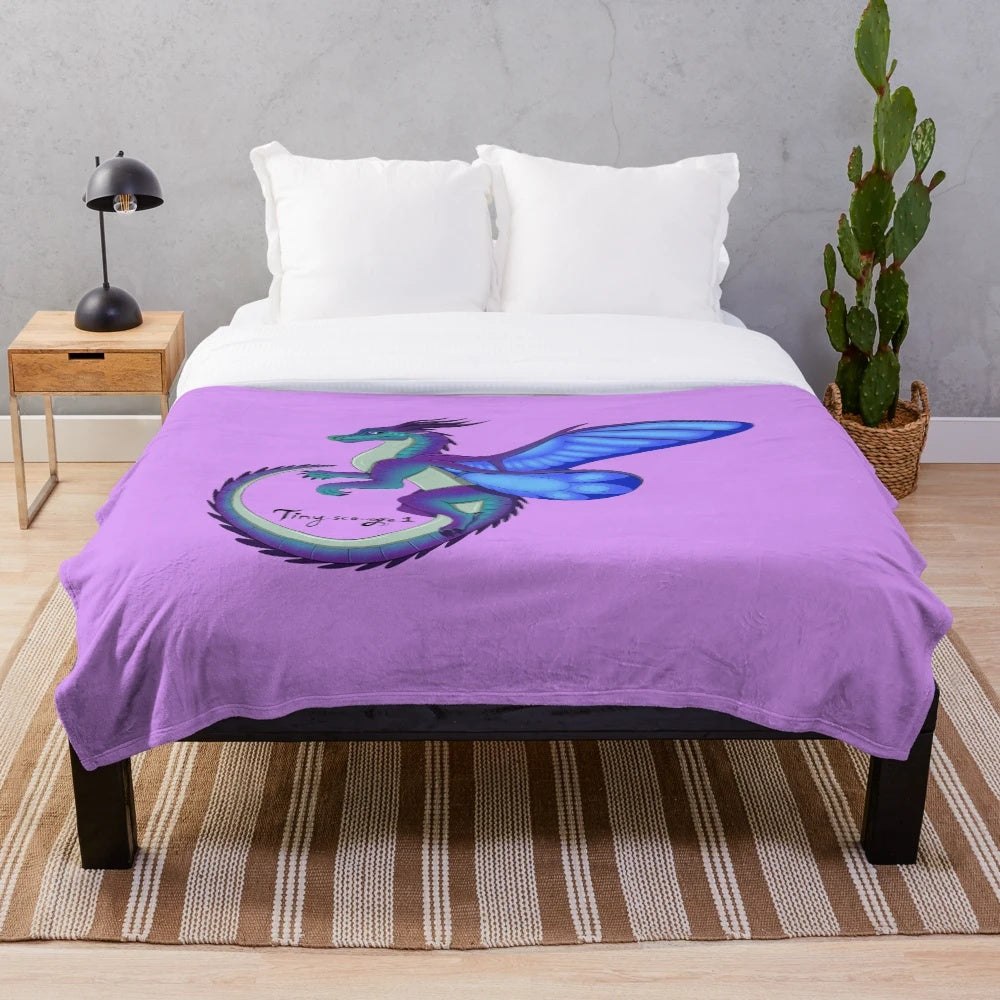 Silkwing plush blanket inspired by the Wings of Fire book series