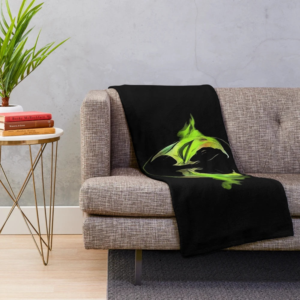 Spawn inspired plush blanket with dark superhero design