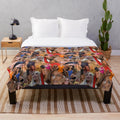 Wendy In Repeat collage-style plush blanket