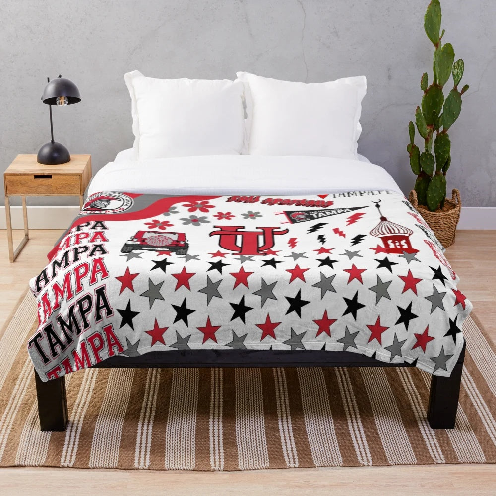 UT Collage Plush Blanket with Tampa Spartans Design
