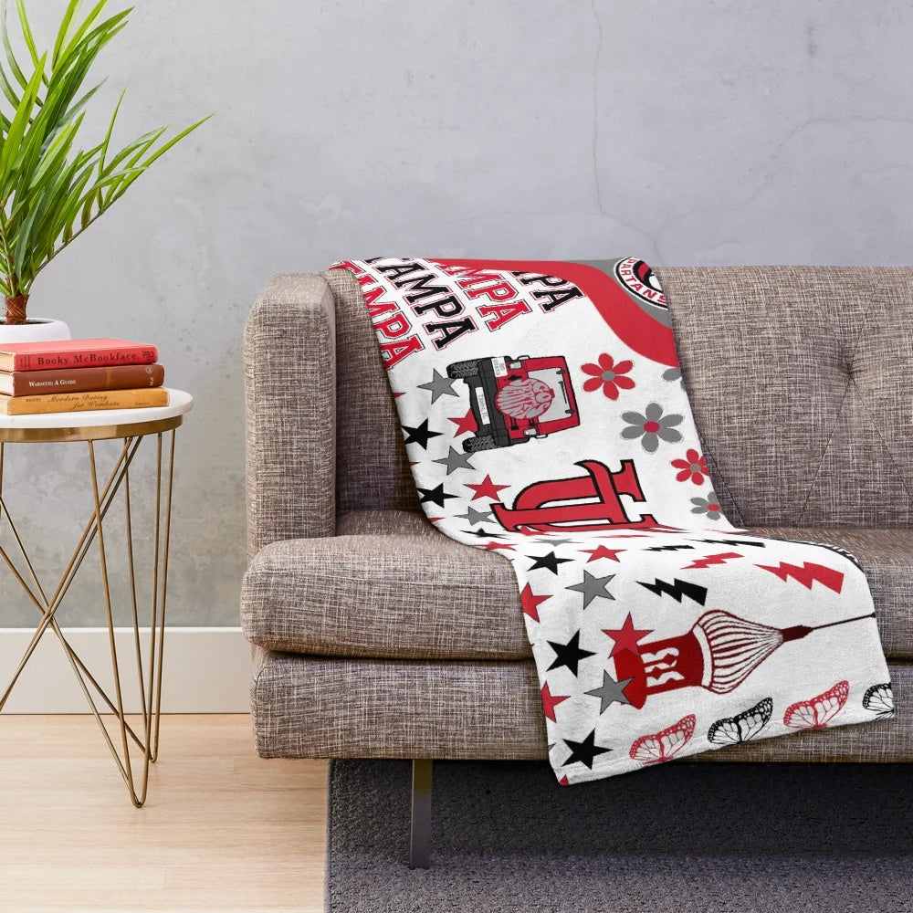 UT Collage Plush Blanket with Tampa Spartans Design