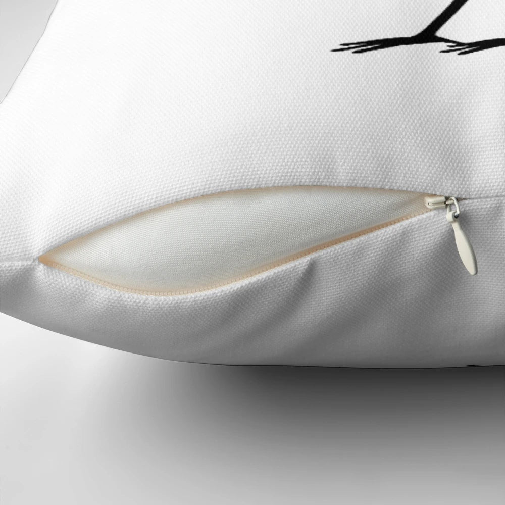 Collingwood-inspired AFL pillow featuring the Magpies' iconic black and white colors