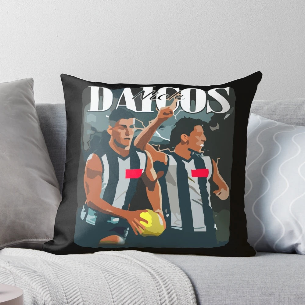 Collingwood Magpies AFL Pillow featuring the Daicos brothers