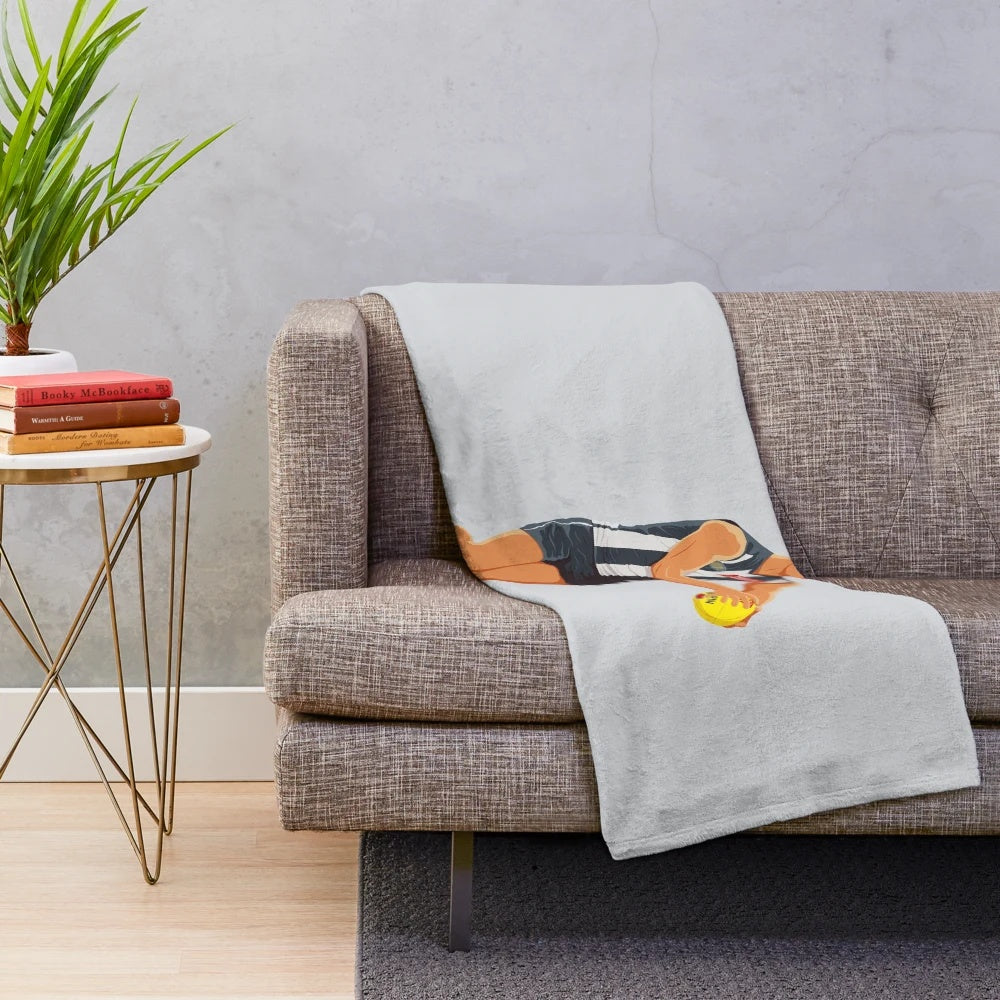Collingwood Magpies inspired plush blanket featuring Nick Daicos